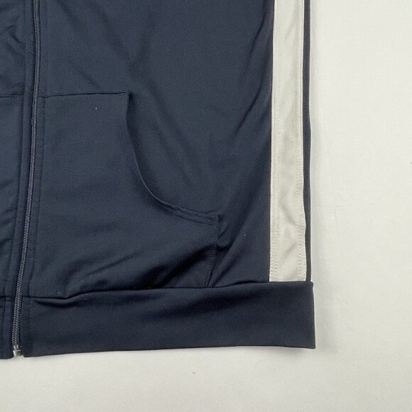 Nike Athletic Hooded Active Jacket Women’s L(12/14) Poly Stretch Run Sports Blue - Picture 8 of 11